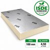 PIR isolatieplaat RD: 4,5 2 zijdig aluminium kantig 1,2M x 0,6M x 100MM