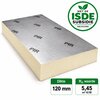 PIR isolatieplaat RD: 5,45 2 zijdig aluminium kantig 1,2M x 0,6M x 120MM