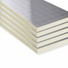 Dik, vierkante panelen met een gladde, glanzende metallic bovenkant en een lichte, schuimachtige ondergrond.