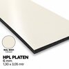 HPL Plaat Exterieur - Cremewit RAL 9001 - 6mm - 1300 x 3050mm
