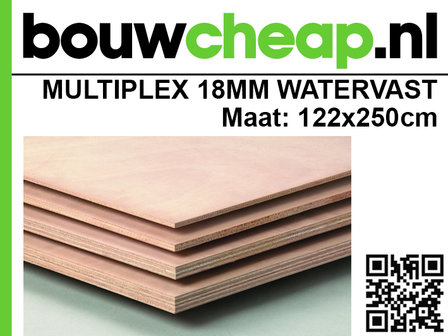 Multiplex Watervast  okoume 18mm 122 x 250 cm