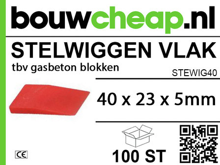 Stelwiggen 40x23x5mm (100 st.)