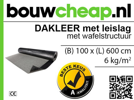 Dakleer (Bitumen) &ndash; 6 Meter &ndash; donkere leislag &ndash; A keus