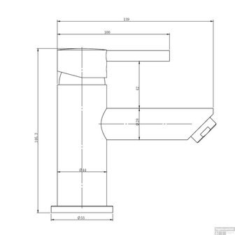 Aloni Wastafelkraan CR6002-6 Series CHroom