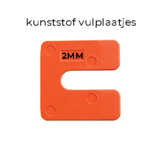 Uitvulplaatjes 2mm (PP-zak 48st.)