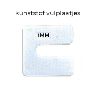 Uitvulplaatjes 1mm (PP-zak 48st.)