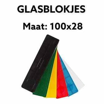 Glasblokjes 100x28 - 100st
