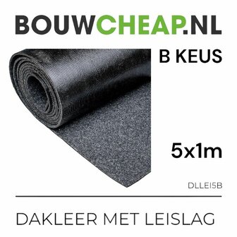 Dakleer (Bitumen) &ndash; 5 Meter &ndash; donkere leislag &ndash; B keus