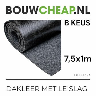 Dakleer (Bitumen) &ndash; 7,5 Meter &ndash; donkere leislag &ndash; B keus