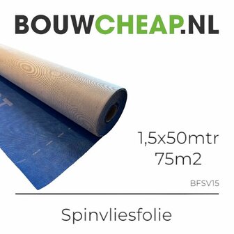 Spinvliesfolie 120gr  1,50 x 50mtr extreem dampopen 