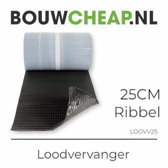 Loodvervanger zelfklevend Zwart 25cm