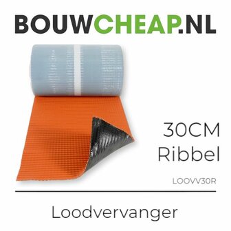 LOODVERVANGER ZELFKLEVEND ROOD (30CM X 5 METER)