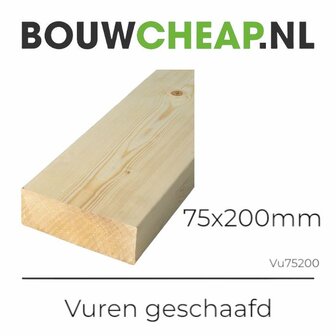 Vuren geschaafd 75 x 200mm x 330cm