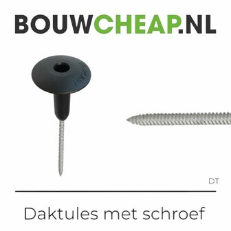 Daktules met Schroef 5x180mm TBV PIR Isolatie (voorgemonteerd)  100st