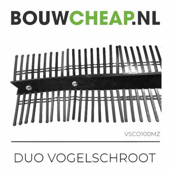 Dubbele vogelschroot met muiswering  - 110mm hoog