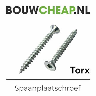 Spaanplaatschroef 200 st Torx Platkop Verzinkt