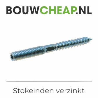 Stokeinden verzinkt M6x60 mm (100 ST.)