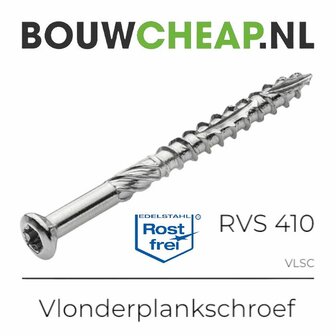 RVS Vlonderschroef 5.0x80mm