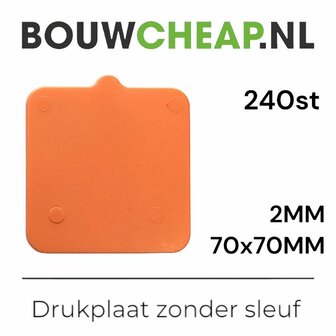 Drukplaat zonder sleuf 2mm (240st.)