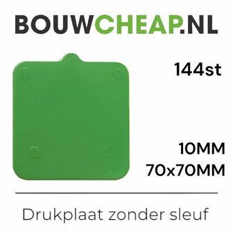 Drukplaat zonder sleuf 10mm (144 st.)