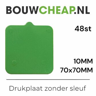 Drukplaat zonder sleuf 10mm (48 st.)