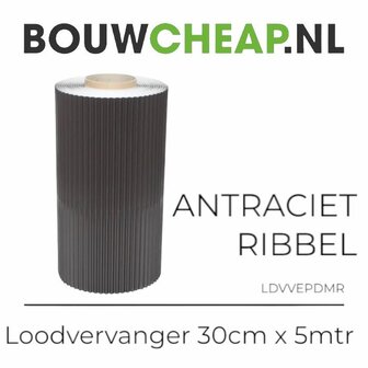 Loodvervanger zelfklevend Antraciet 7016 (30cm x 5 meter)