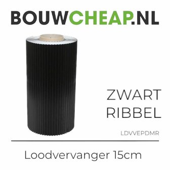 Loodvervanger zelfklevend Zwart 15cm