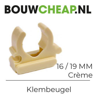 Klembeugel Creme 16/19mm 100stuks