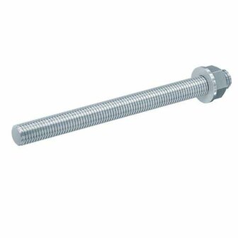 Draadeind - M12x160MM - Verzinkt - Incl. Moer en Carrosseriering - 10 stuks