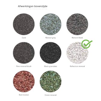 Dakleer (Bitumen) &ndash; 7,5 Meter &ndash; witte leislag &ndash; B keus