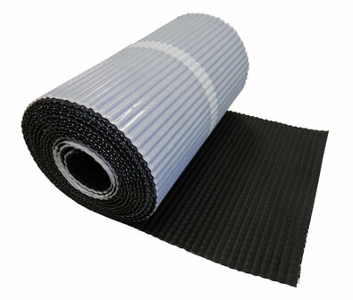 Loodvervanger zelfklevend Zwart (30cm x 5 meter)