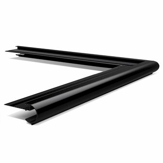 Daktrim RAL 9005 Zwart Buitenhoek - Kraal - Aluminium 26x40mm 