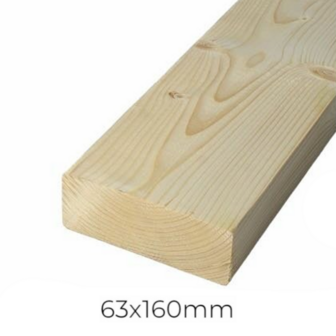 Vlakke, lichtgele houten plank van naaldhout met duidelijke nerfstructuur, afgewerkt met een rechte, stevige rand.