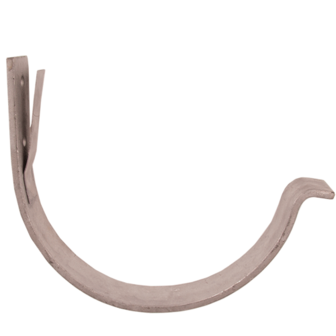 Metaalbeugel in een gebogen vorm, met twee bevestigingspunten aan de zijkanten voor montage.