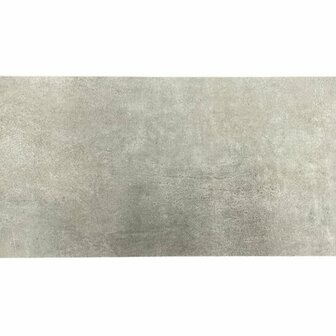 Grijze betegeling met een gladde, zachte textuur en een lichte glans, zonder opvallende patronen of kleuren.