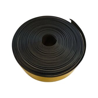 EPDM voegband - ZWART - VLAK - 100mm x  20 meter - Zelfklevend