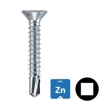 Boorschroeven DIN7504O Verzonken Kop - 4,2x19mm - Square - 200 stuks