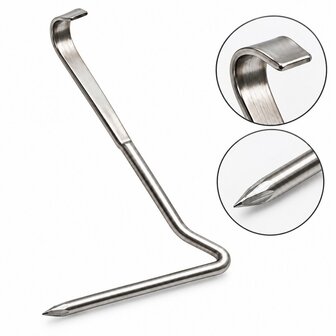 Panhaak RVS 85x48mm - 500st