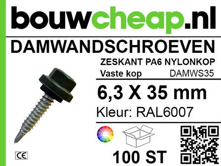 damwandschroeven 4.8x35mm