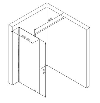 Maattekening inloopdouche