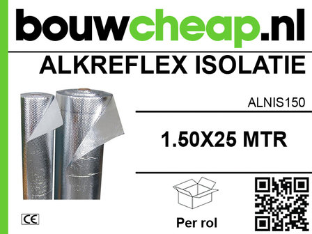 Alkreflex isolatie 1.50x25 meter