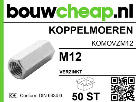Koppelmoer M12 DIN 6334 6