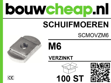 Schuifmoer verzinkt M6