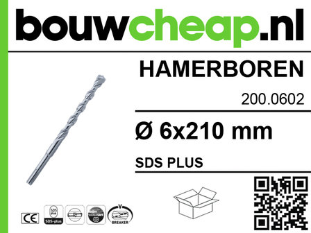 SDS hamerboor &Oslash; 6x210 mm