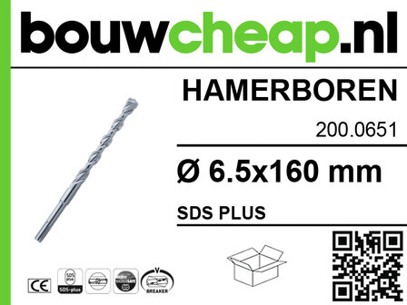 SDS hamerboor &Oslash; 6.5x160mm