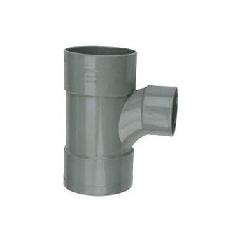PVC T stuk verlopend 88&deg; 3 x lijmmof 75x40x75mm