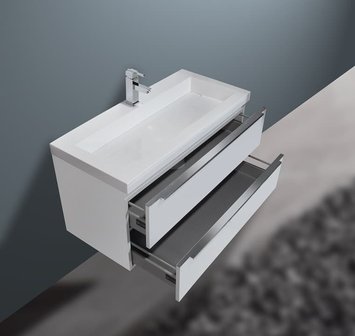 Badmeubel &quot;Senza Keramiek&quot; 100cm Antraciet