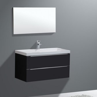 Badmeubel &quot;Senza Keramiek&quot; 100cm Antraciet