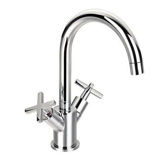 Wastafelkraan &quot;New Jax&quot; H= 25cm  Chroom