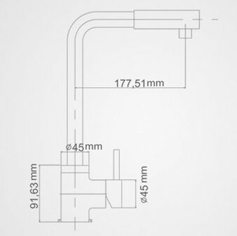 RVS-304 Keukenmengkraan &quot;Giga&quot;